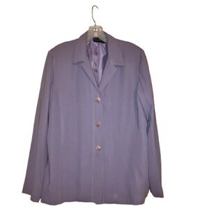 Hillard & Hanson Lavender Blazer with Structured Lapels